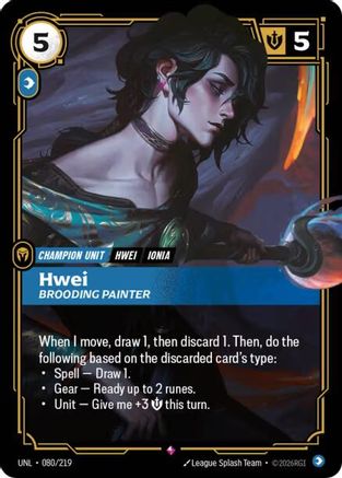 Hwei - Brooding Painter (080/219) [Unleashed] Foil Riftbound Singles Riot Games