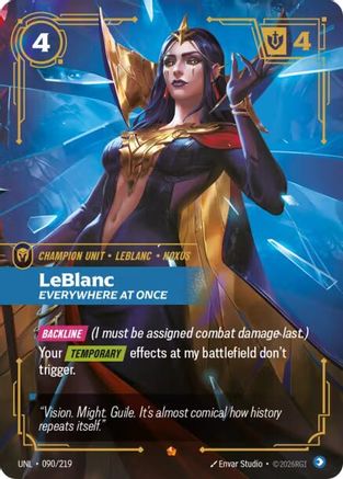 LeBlanc - Everywhere At Once (090/219) [Unleashed] Foil Riftbound Singles Riot Games