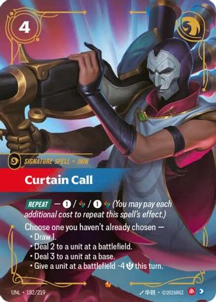 Curtain Call (182/219) [Unleashed] Foil Riftbound Singles Riot Games