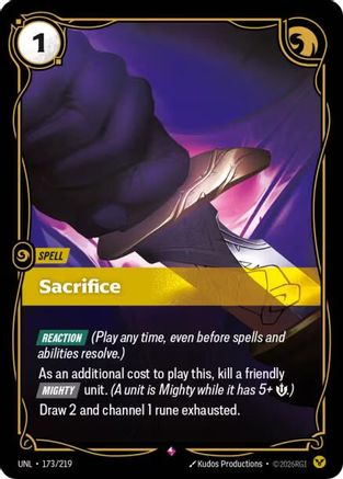 Sacrifice (173/219) [Unleashed] Foil Riftbound Singles Riot Games