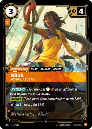 Nilah - Joyful Ascetic (115/219) [Unleashed] Foil Riftbound Singles Riot Games