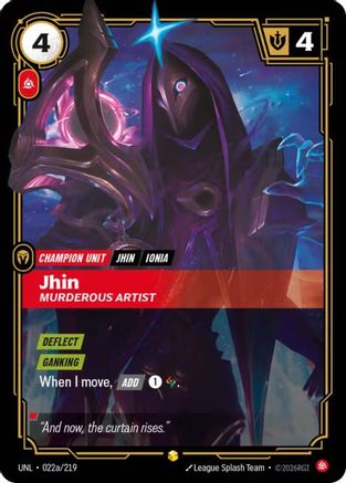 Jhin - Murderous Artist (Alternate Art) (022a/219) [Unleashed] Foil Riftbound Singles Riot Games