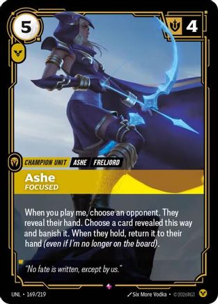 Ashe - Focused (169/219) [Unleashed] Foil Riftbound Singles Riot Games