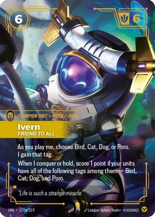 Ivern - Friend to All (Alternate Art) (177a/219) [Unleashed] Foil Riftbound Singles Riot Games