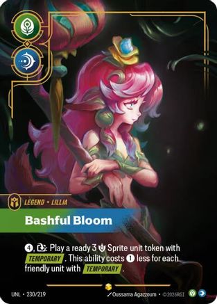 Lillia - Bashful Bloom (Overnumbered) (230/219) [Unleashed] Foil Riftbound Singles Riot Games