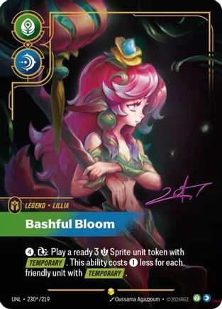 Lillia - Bashful Bloom (Signature) (230*/219) [Unleashed] Foil Riftbound Singles Riot Games