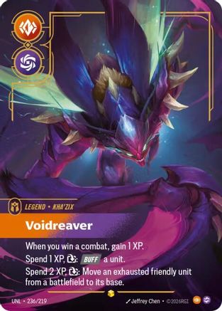 Kha'Zix - Voidreaver (Overnumbered) (236/219) [Unleashed] Foil Riftbound Singles Riot Games