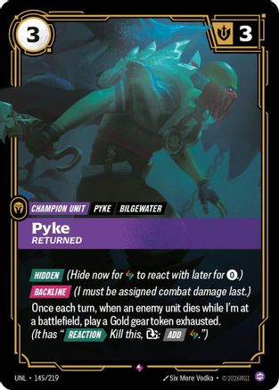 Pyke - Returned (145/219) [Unleashed] Foil Riftbound Singles Riot Games