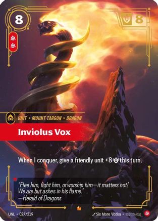 Inviolus Vox (027/219) [Unleashed] Foil Riftbound Singles Riot Games
