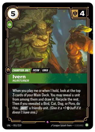 Ivern - Nurturer (051/219) [Unleashed] Foil Riftbound Singles Riot Games