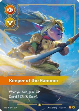 Poppy - Keeper of the Hammer (Overnumbered) (237/219) [Unleashed] Foil Riftbound Singles Riot Games