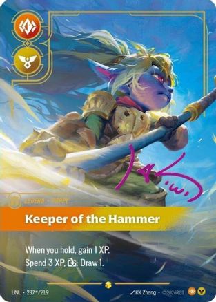Poppy - Keeper of the Hammer (Signature) (237*/219) [Unleashed] Foil Riftbound Singles Riot Games
