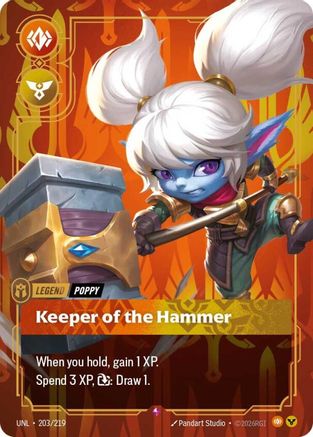 Poppy - Keeper of the Hammer (203/219) [Unleashed] Foil Riftbound Singles Riot Games