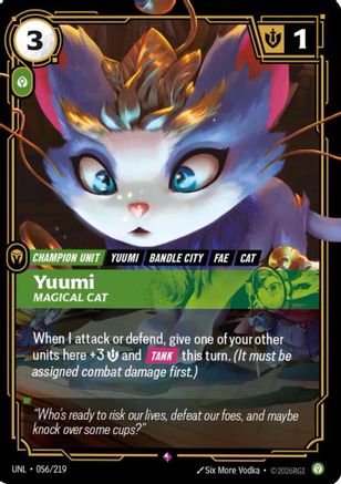 Yuumi - Magical Cat (056/219) [Unleashed] Foil Riftbound Singles Riot Games