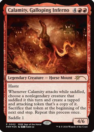 Calamity, Galloping Inferno (Year of the Horse 2026) (SSP-002) [Misc] Standard Showdown Promos Foil MTG Single Wizards of the Coast