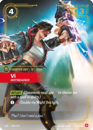 Vi - Hotheaded (030/219) [Unleashed] Foil Riftbound Singles Riot Games