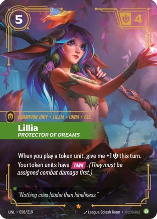 Lillia - Protector of Dreams (058/219) [Unleashed] Foil Riftbound Singles Riot Games