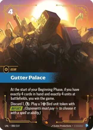 Gutter Palace (088/219) [Unleashed] Foil Riftbound Singles Riot Games