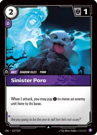Sinister Poro (137/219) [Unleashed] Foil Riftbound Singles Riot Games