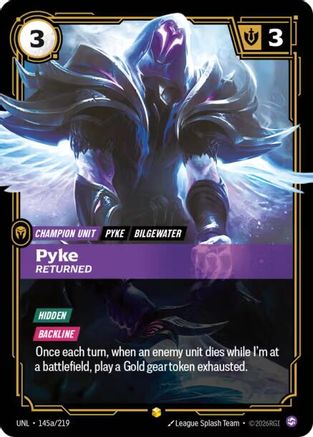 Pyke - Returned (Alternate Art) (145a/219) [Unleashed] Foil Riftbound Singles Riot Games