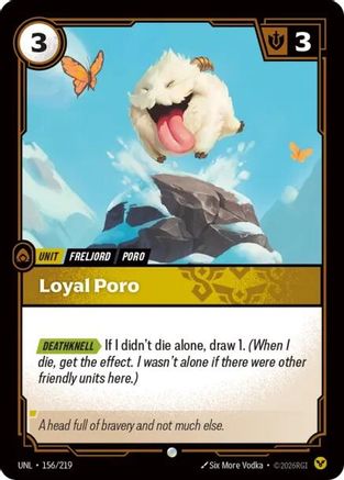 Loyal Poro (156/219) [Unleashed] Foil Riftbound Singles Riot Games