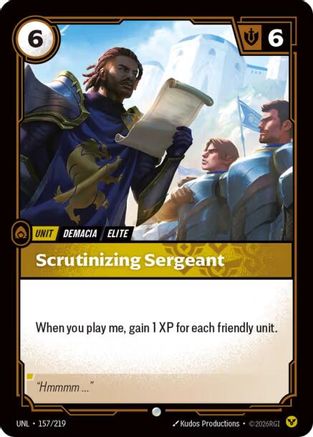Scrutinizing Sergeant (157/219) [Unleashed] Foil Riftbound Singles Riot Games