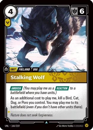 Stalking Wolf (166/219) [Unleashed] Riftbound Singles Riot Games