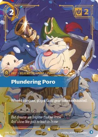 Plundering Poro (Overnumbered) (222/219) [Unleashed] Foil Riftbound Singles Riot Games