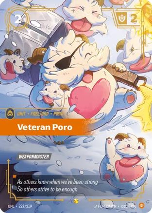 Veteran Poro (Overnumbered) (223/219) [Unleashed] Foil Riftbound Singles Riot Games