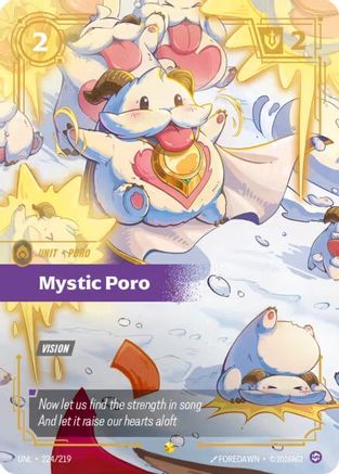 Mystic Poro (Overnumbered) (224/219) [Unleashed] Foil Riftbound Singles Riot Games
