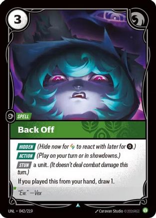 Back Off (042/219) [Unleashed] Foil Riftbound Singles Riot Games