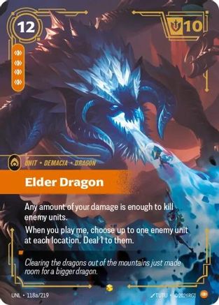 Elder Dragon (Alternate Art) (118a/219) [Unleashed] Foil Riftbound Singles Riot Games