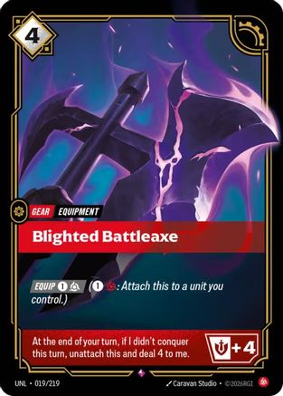 Blighted Battleaxe (019/219) [Unleashed] Foil Riftbound Singles Riot Games