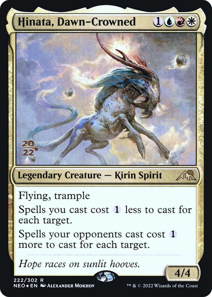 Hinata, Dawn-Crowned (PRE-222) [Kamigawa: Neon Dynasty Promos] Foil MTG Single Wizards of the Coast