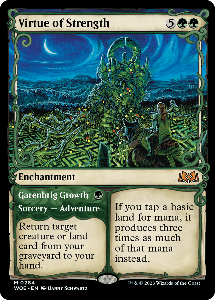 Virtue of Strength (WOE-284) [Wilds of Eldraine] (Showcase) Foil MTG Single Wizards of the Coast