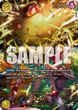 Zeus (SP) (OP11-106) [Adventure on Kami's Island] Foil One Piece Single Bandai