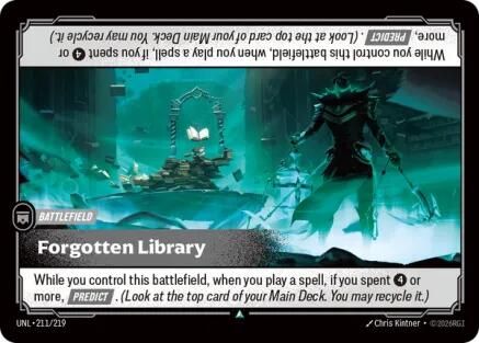 Forgotten Library (211/219) [Unleashed] Foil Riftbound Singles Riot Games