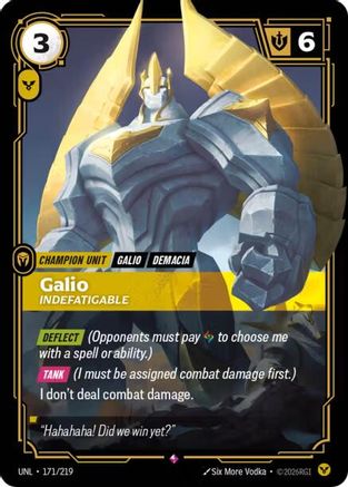 Galio - Indefatigable (171/219) [Unleashed] Foil Riftbound Singles Riot Games