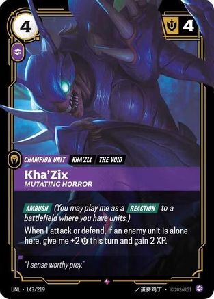 Kha'Zix - Mutating Horror (143/219) [Unleashed] Foil Riftbound Singles Riot Games
