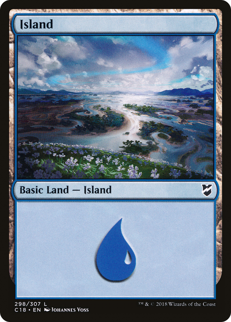 Island (298) (C18-298) [Commander 2018] MTG Single Wizards of the Coast