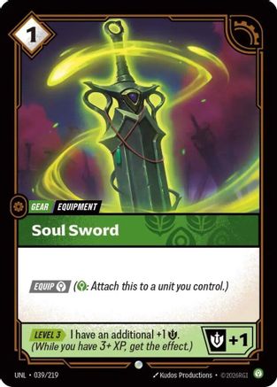 Soul Sword (039/219) [Unleashed] Riftbound Singles Riot Games
