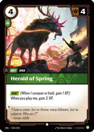 Herald of Spring (034/219) [Unleashed] Foil Riftbound Singles Riot Games