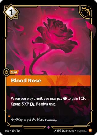 Blood Rose (109/219) [Unleashed] Foil Riftbound Singles Riot Games