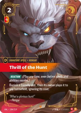 Thrill of the Hunt (184/219) [Unleashed] Foil Riftbound Singles Riot Games