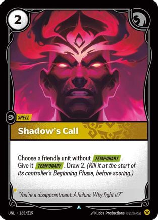 Shadow's Call (165/219) [Unleashed] Riftbound Singles Riot Games