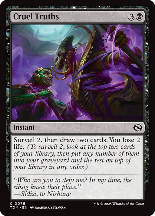 Cruel Truths (TDM-076) [Tarkir: Dragonstorm] MTG Single Wizards of the Coast