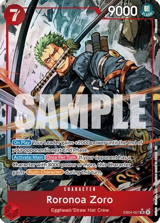 Roronoa Zoro (EB04-007) (Alternate Art) (EB04-007) [Adventure on Kami's Island] Foil One Piece Single Bandai