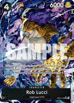 Rob Lucci (Alternate Art) (EB04-048) [Adventure on Kami's Island] Foil One Piece Single Bandai