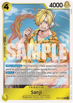 Sanji (EB04-052) (EB04-052) [Adventure on Kami's Island] Foil One Piece Single Bandai