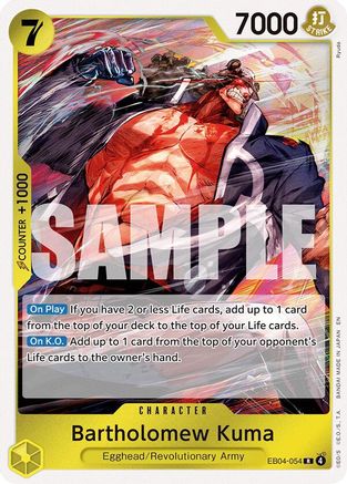 Bartholomew Kuma (EB04-054) (EB04-054) [Adventure on Kami's Island] Foil One Piece Single Bandai